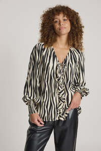 EB & IVE - SAN FRILL TOP - SAVANNA