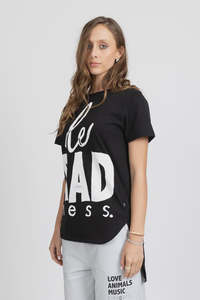 FEDERATION LS SCALLOP TEE - LE RADNESS - BLACK