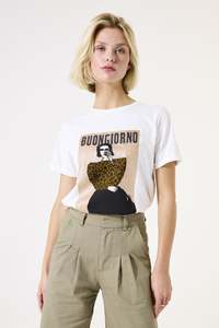 Garcia: GARCIA LADIES T-SHIRT - ECRU