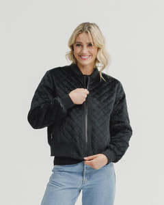 Home Lee: HOME-LEE WYLD BOMBER - BLACK QUILT