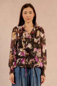 Molly Bracken: MOLLY BRACKEN WOVEN BLOUSE - BLACK CLOTILDE