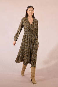 Molly Bracken: MOLLY BRACKEN WOVEN DRESS - KHAKI LEIA