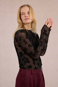 MOLLY BRACKEN KNITTED UNDERSWEATER - BLACK