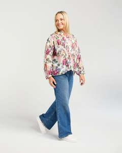 Seduce: SEDUCE FERN BLOUSE - PAINTERS GARDEN