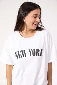 Haven: HAVEN BOSTON LOGO T-SHIRT - WHITE