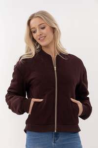 Mi Moso: MI MOSO PICARD BOMBER - PLUM
