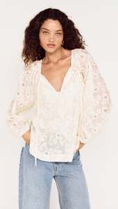 Products: MINK PINK INEZ BLOUSE - CREAM