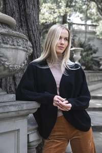 HUMIDITY LIFESTYLE SHAE CARDI - BLACK