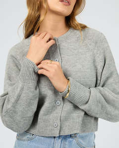Silent Theory: SILENT THEORY LOTUS KNIT CARDIGAN - GREY MARLE