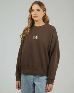 Silent Theory: SILENT THEORY SILENT LUXE CREW - CHOCOLATE
