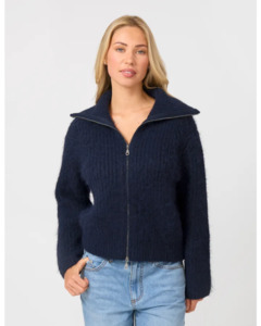 STELLA & GEMMA CLARISSE ZIP JUMPER - NAVY
