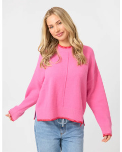 Stella Gemma: STELLA & GEMMA BRIAR JUMPER - PINK / RED