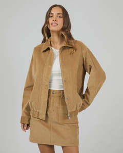 ALL ABOUT EVE BAMBI CORD BOMBER - TAN