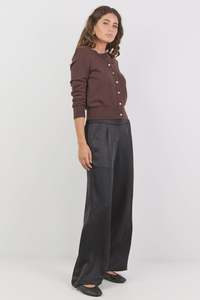 BY ROSA GRANDEUR WIDE LEG PANTS - BLACK