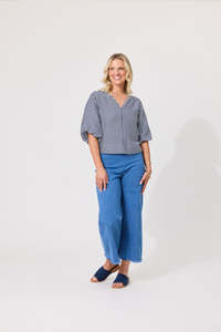 LEMON TREE DESIGN - MANUELA TOP - NAVY STRIPE