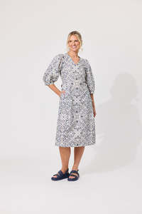 LEMON TREE DESIGN - NIKA DRESS - MOSAIC PRINT