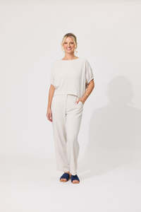 LEMON TREE DESIGN - COSTA LINEN TOP - OATMEAL