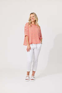 Lemon Tree Design: LEMON TREE DESIGN - CANDELA KNIT - WHITE ORANGE