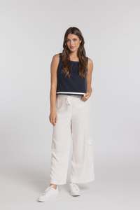 Mi Moso: MI MOSO COLLET TOP - NAVY