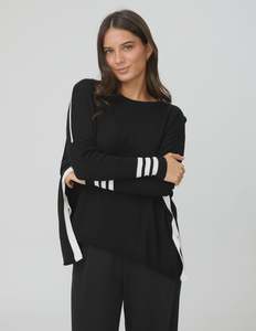 Stella Gemma: STELLA & GEMMA FARAH KNIT - BLACK / MILK