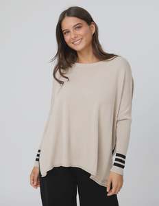 STELLA & GEMMA FARAH KNIT - NATURAL / BLACK