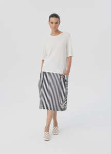 Two By Two: TWO BY TWO LINEN TEE - WHITE