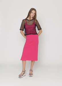 TWO BY TWO ARROW MESH TOP - BLACK