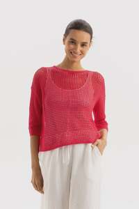 Two By Two: TWO BY TWO REBE TOP - HOT PINK