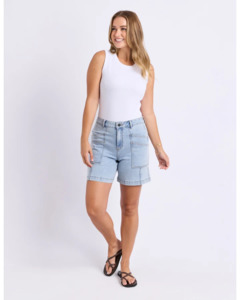 FOXWOOD BALMY SHORT - PALE BLUE WASH