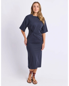 FOXWOOD TIED DRESS - NAVY