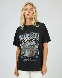 All About Eve: ALL ABOUT EVE BLUEBELL SPRINGS RELAXED TEE - WASHED BLACK