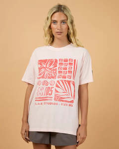ALL ABOUT EVE SIDELINES RELAXED TEE - PALE PINK