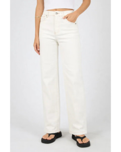ALL ABOUT EVE JACQUI WIDE LEG PETITE JEANS - VINTAGE WHITE