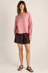 Products: FATE + BECKER LANI SHIRRED BLOUSE - DUSTY ROSE PINK