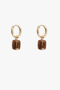 Antler: ANTLER STONE DROP EARRING - TOFFEE