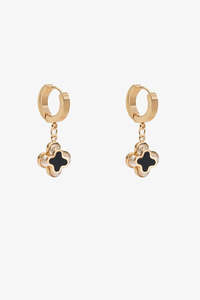 ANTLER - MIDNIGHT CLOVER EARRING