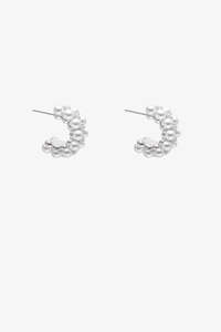 ANTLER PEARL CASCADE HOOP - SILVER
