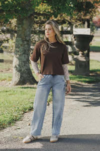 HOME-LEE BARREL JEANS - SKY WASH