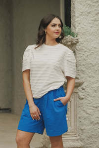 HOME-LEE ROSE TEE - VANILLA