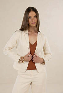 Humidity Lifestyle: HUMIDITY LIFESTYLE LOOME JACKET - CREAM