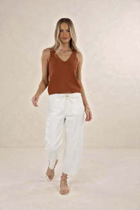 Humidity Lifestyle: HUMIDITY LIFESTYLE IVY BARREL JEAN - IVORY