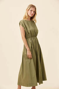 Isle Of Mine: ISLE OF MINE ROSA REVERSIBLE MAXI DRESS - SAGE