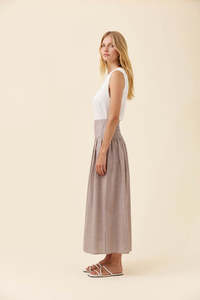 Isle Of Mine: ISLE OF MINE LYNDELL MAXI SKIRT - TAUPE