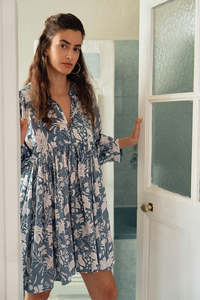 MOLLY BRACKEN WOVEN DRESS - BLUE DIVIYA