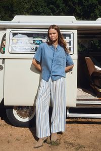 Molly Bracken: MOLLY BRACKEN WOVEN PANTS - BLUE