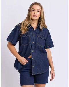 FOXWOOD DAISY SS SHIRT - INDIGO BLUE