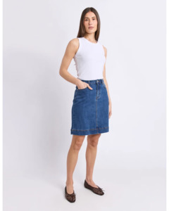 Foxwood: FOXWOOD BOWER SKIRT - MID BLUE