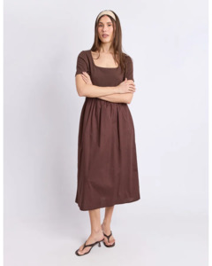 Foxwood: FOXWOOD ELLA DRESS - CHOCOLATE