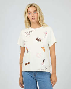 ALL ABOUT EVE JOLIE REGULAR TEE - VINTAGE WHITE