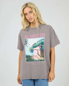 ALL ABOUT EVE PROVENCE RELAXED TEE - CHARCOAL
